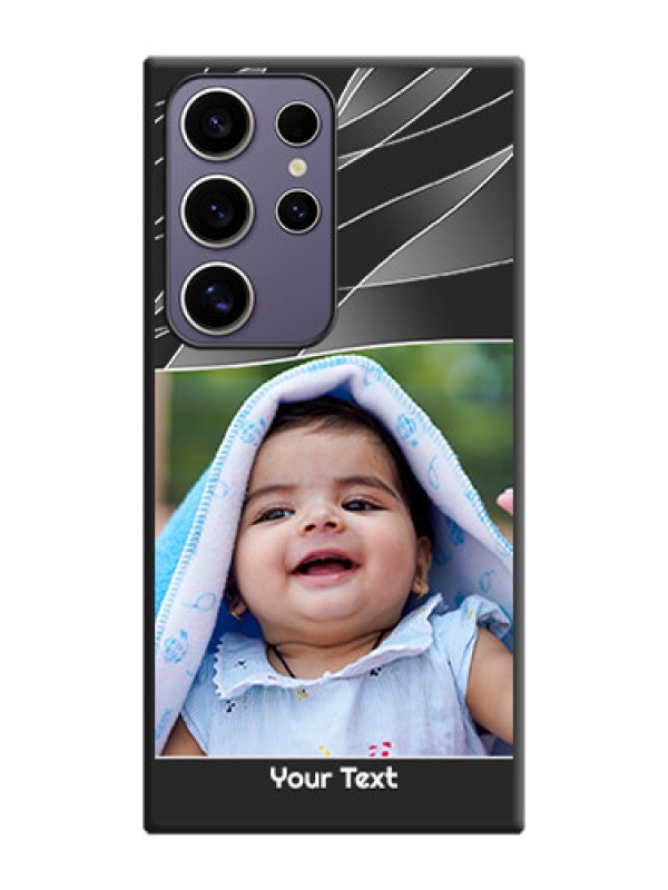 Custom Mixed Wave Lines - Photo on Space Black Soft Matte Mobile Cover - Galaxy S24 Ultra 5G