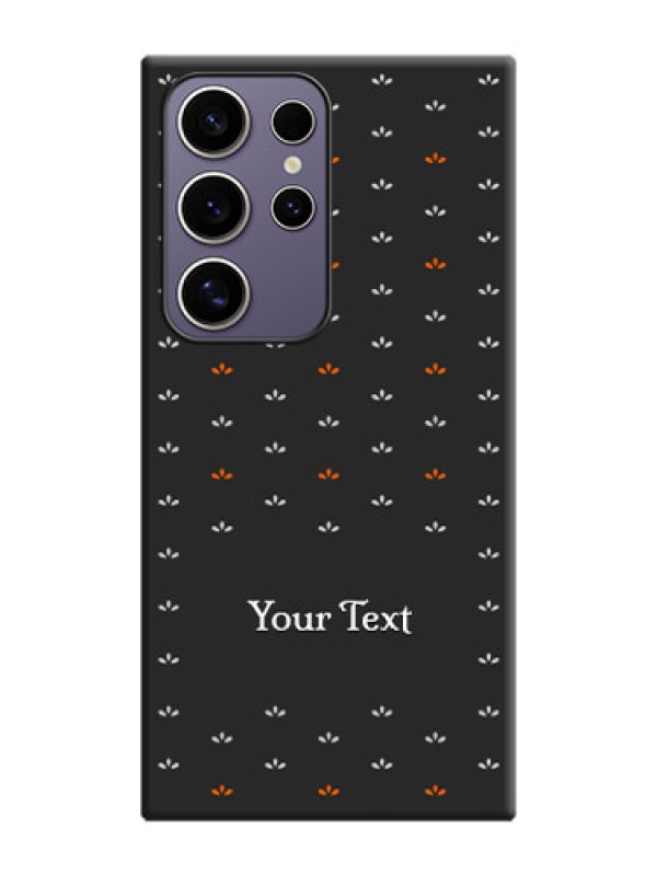 Custom Simple Pattern With Custom Text On Space Black Personalized Soft Matte Phone Covers - Galaxy S24 Ultra 5G