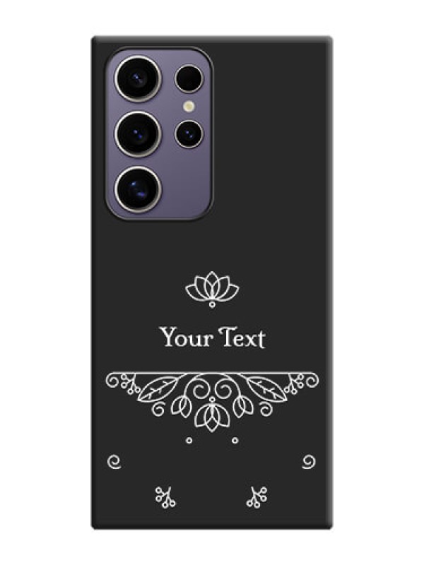 Custom Lotus Garden Custom Text On Space Black Personalized Soft Matte Phone Covers - Galaxy S24 Ultra 5G