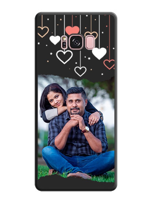 Custom Love Hangings with Splash Wave Picture on Space Black Custom Soft Matte Phone Back Cover - Galaxy S8 Plus