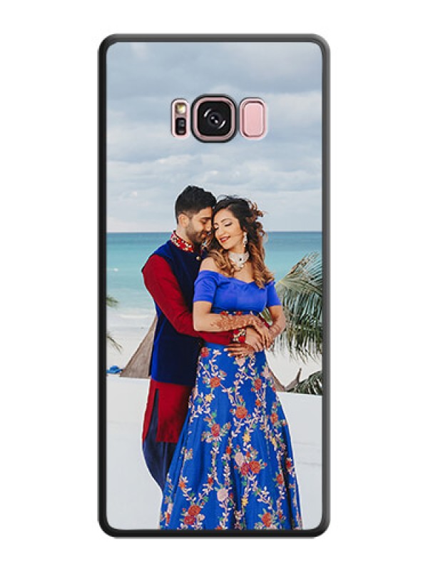 Custom Full Single Pic Upload On Space Black Personalized Soft Matte Phone Covers -Samsung Galaxy S8 Plus