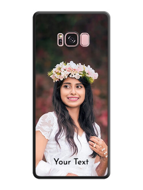 Custom Full Single Pic Upload With Text On Space Black Personalized Soft Matte Phone Covers -Samsung Galaxy S8 Plus