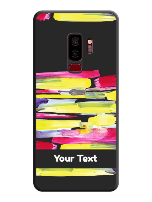 Custom Brush Coloured on Space Black Personalized Soft Matte Phone Covers - Galaxy S9 Plus