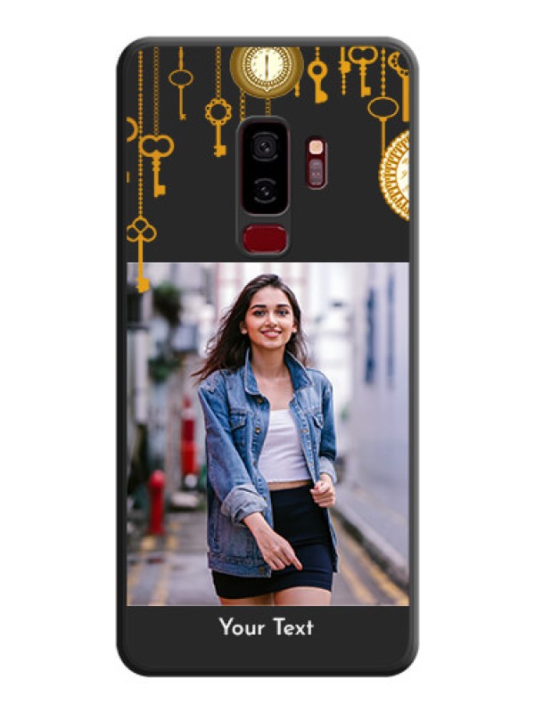 Custom Decorative Design with Text on Space Black Custom Soft Matte Back Cover - Galaxy S9 Plus