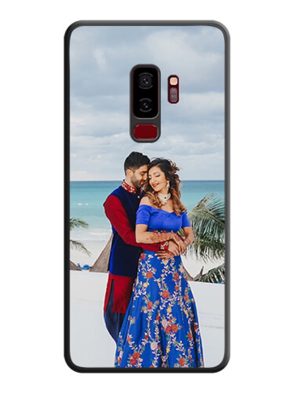 Custom Full Single Pic Upload On Space Black Personalized Soft Matte Phone Covers -Samsung Galaxy S9 Plus