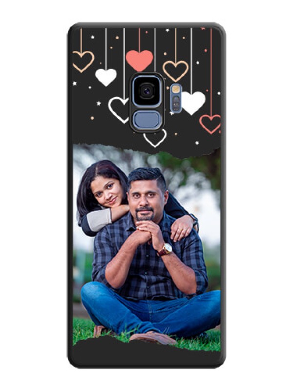 Custom Love Hangings with Splash Wave Picture on Space Black Custom Soft Matte Phone Back Cover - Galaxy S9