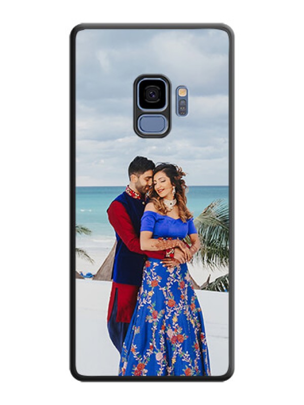 Custom Full Single Pic Upload On Space Black Personalized Soft Matte Phone Covers -Samsung Galaxy S9