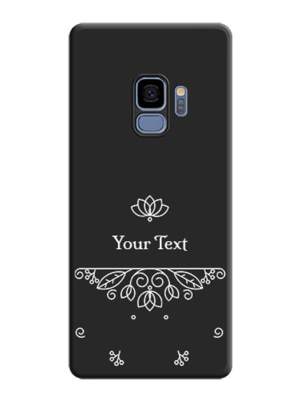 Custom Lotus Garden Custom Text On Space Black Personalized Soft Matte Phone Covers -Samsung Galaxy S9