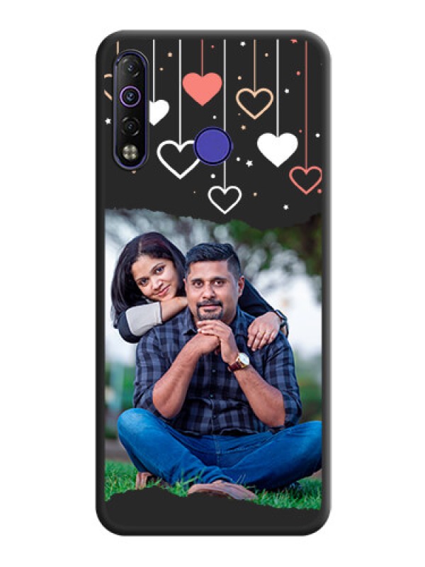 Custom Love Hangings with Splash Wave Picture on Space Black Custom Soft Matte Phone Back Cover - Tecno Camon 12 Air