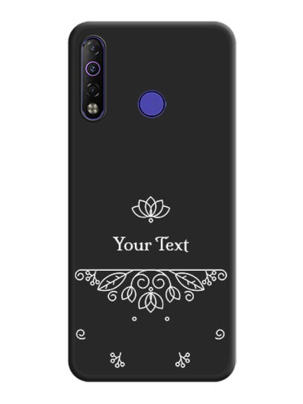 Custom Lotus Garden Custom Text On Space Black Personalized Soft Matte Phone Covers -Tecno Camon 12 Air