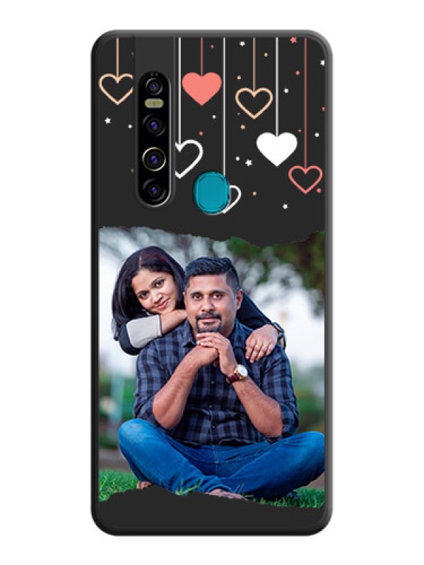 Custom Love Hangings with Splash Wave Picture on Space Black Custom Soft Matte Phone Back Cover - Tecno Camon 15 Pro