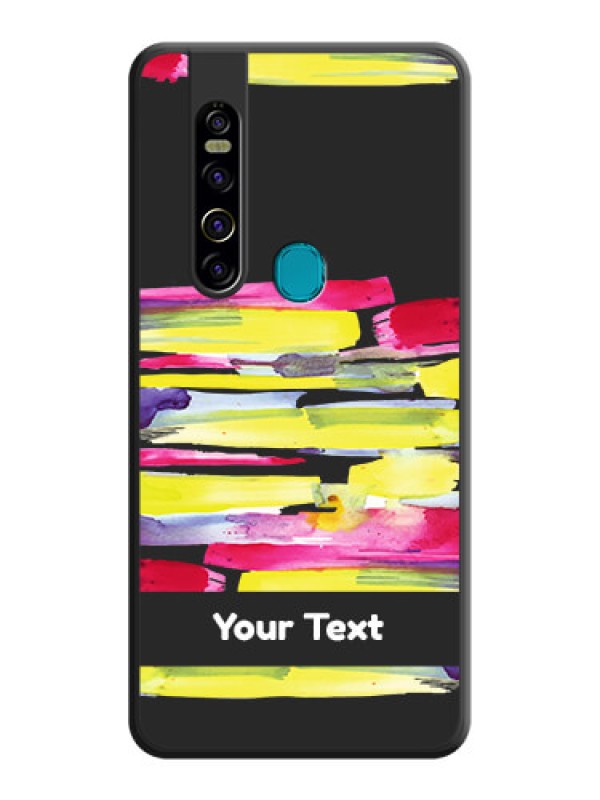 Custom Brush Coloured on Space Black Personalized Soft Matte Phone Covers - Tecno Camon 15 Pro