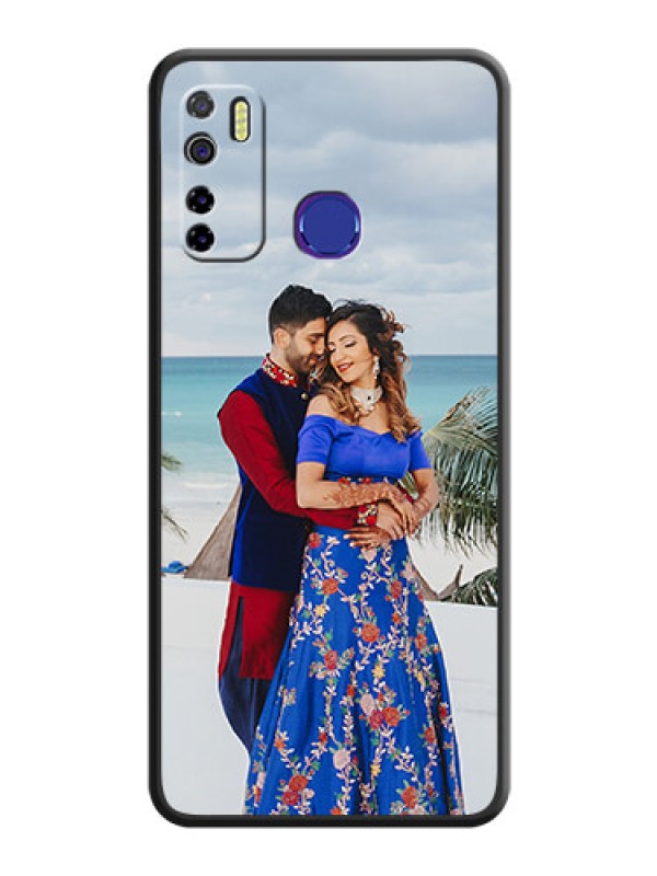 Custom Full Single Pic Upload On Space Black Personalized Soft Matte Phone Covers -Tecno Camon 15