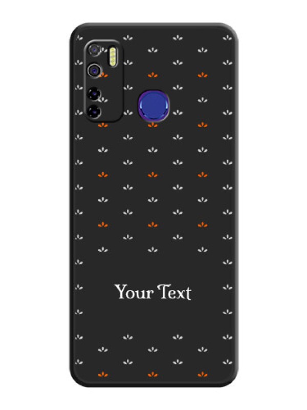 Custom Simple Pattern With Custom Text On Space Black Personalized Soft Matte Phone Covers -Tecno Camon 15