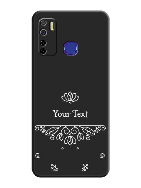 Custom Lotus Garden Custom Text On Space Black Personalized Soft Matte Phone Covers -Tecno Camon 15
