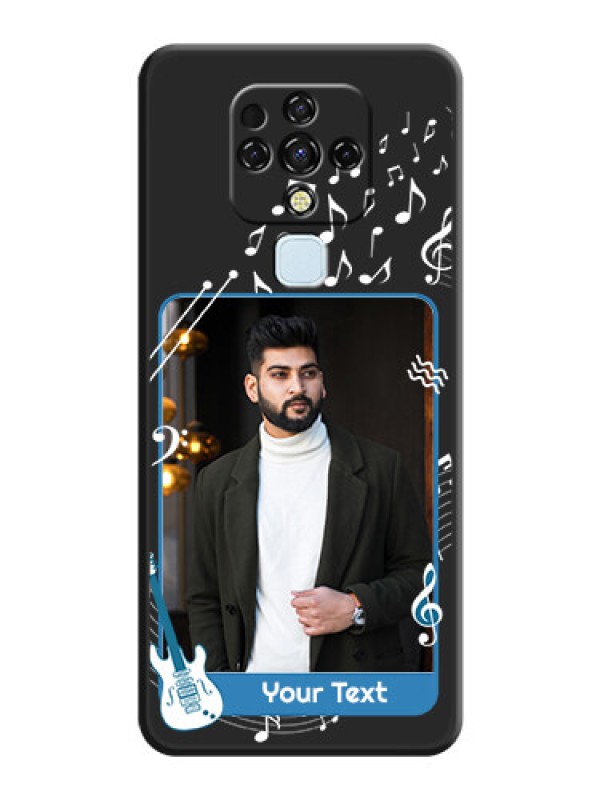 Custom Musical Theme Design with Text on Photo on Space Black Soft Matte Mobile Case - Tecno Camon 16