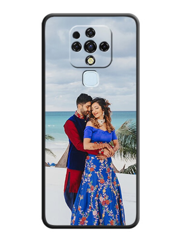 Custom Full Single Pic Upload On Space Black Personalized Soft Matte Phone Covers -Tecno Camon 16
