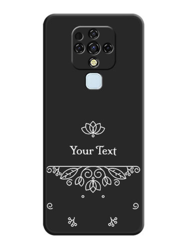 Custom Lotus Garden Custom Text On Space Black Personalized Soft Matte Phone Covers -Tecno Camon 16