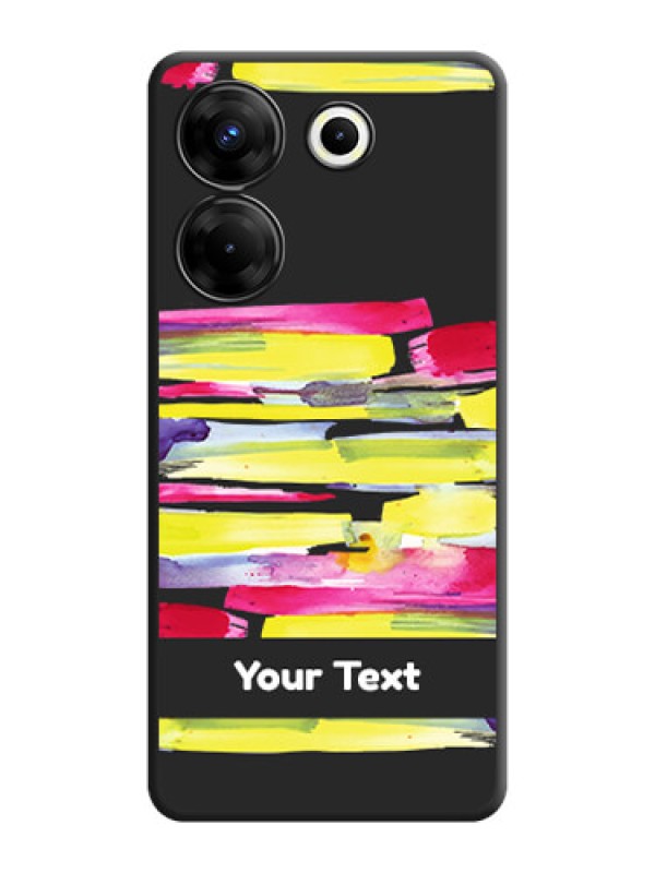 Custom Brush Coloured on Space Black Personalized Soft Matte Phone Covers - Tecno Camon 20 Pro
