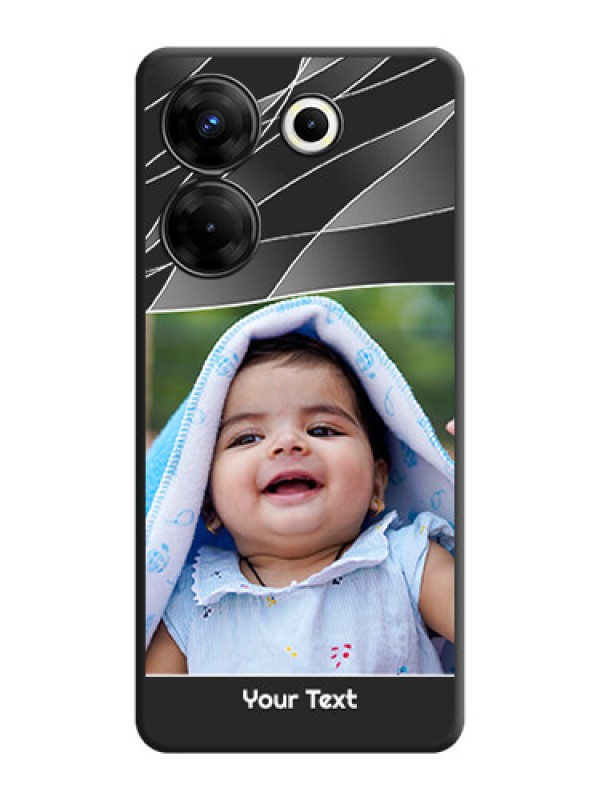 Custom Mixed Wave Lines - Photo on Space Black Soft Matte Mobile Cover - Tecno Camon 20 Pro