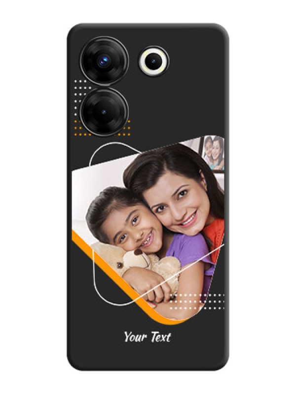 Custom Yellow Triangle - Photo on Space Black Soft Matte Phone Cover - Tecno Camon 20 Pro