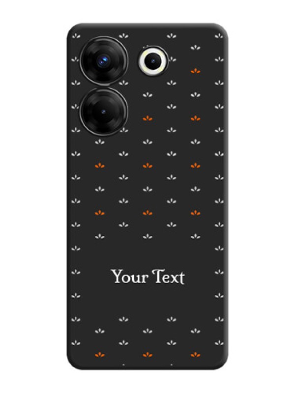 Custom Simple Pattern With Custom Text On Space Black Personalized Soft Matte Phone Covers - Tecno Camon 20 Pro