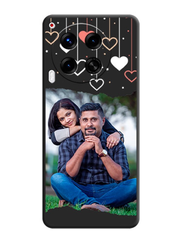 Custom Love Hangings with Splash Wave Picture On Space Black Custom Soft Matte Mobile Back Cover - Camon 30 5G