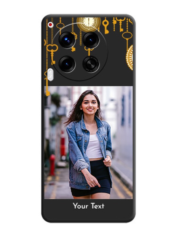 Custom Decorative Design with Text On Space Black Custom Soft Matte Mobile Back Cover - Camon 30 5G