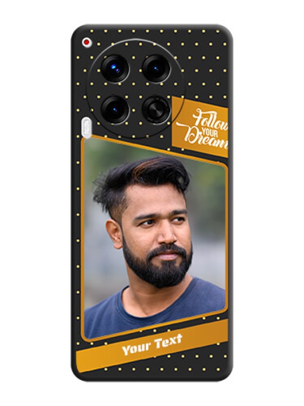 Custom Follow Your Dreams with White Dots On Space Black Custom Soft Matte Mobile Back Cover - Camon 30 5G