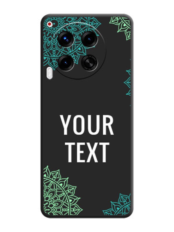 Custom Your Name with Floral Design On Space Black Custom Soft Matte Mobile Back Cover - Camon 30 5G