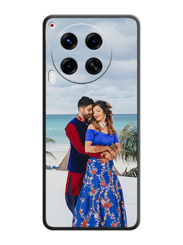 Custom Full Single Pic Upload On Space Black Custom Soft Matte Mobile Back Cover - Camon 30 5G