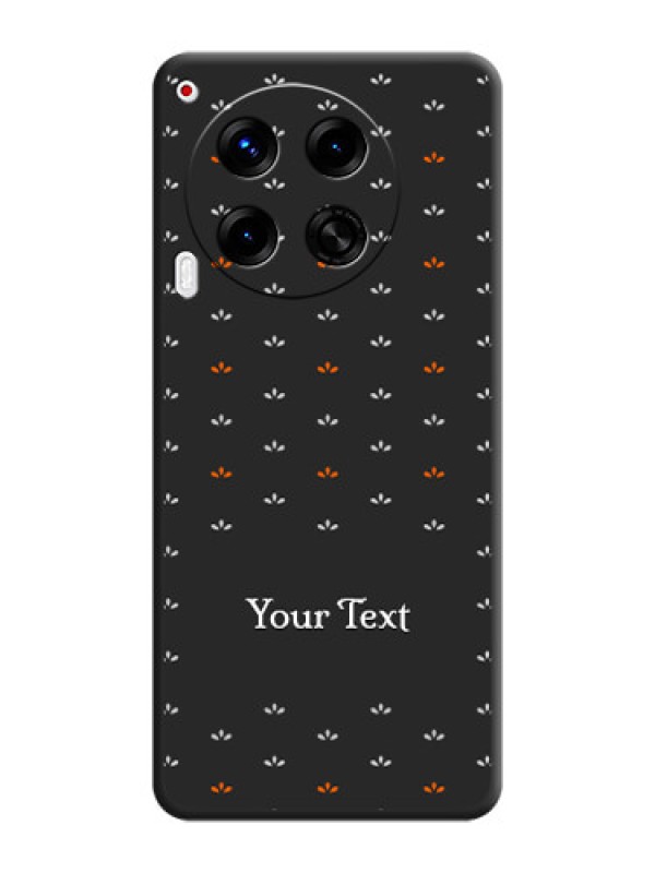 Custom Simple Pattern With Custom Text On Space Black Custom Soft Matte Mobile Back Cover - Camon 30 5G