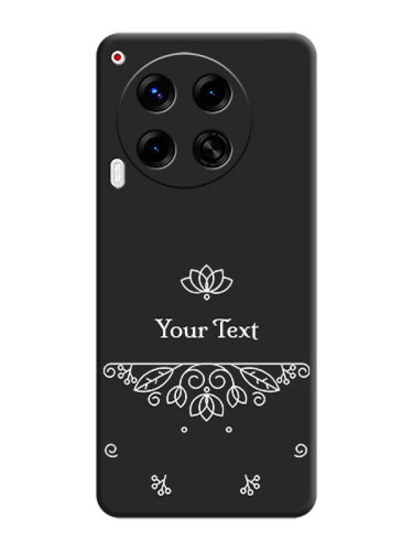 Custom Lotus Garden Custom Text On Space Black Custom Soft Matte Mobile Back Cover - Camon 30 5G