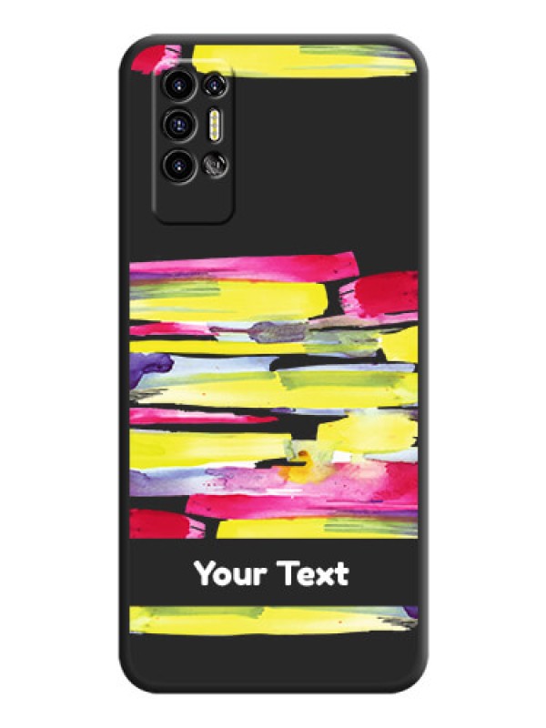 Custom Brush Coloured on Space Black Personalized Soft Matte Phone Covers - Tecno Pova 2