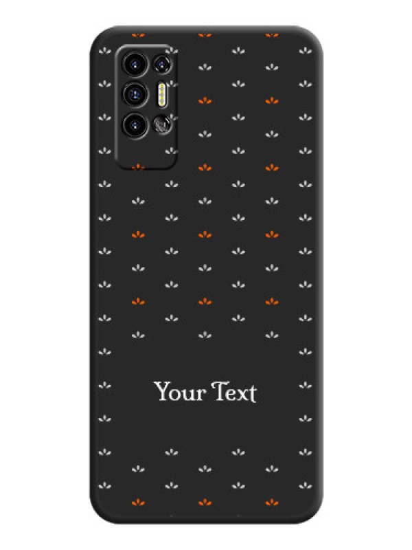 Custom Simple Pattern With Custom Text On Space Black Personalized Soft Matte Phone Covers -Tecno Pova 2