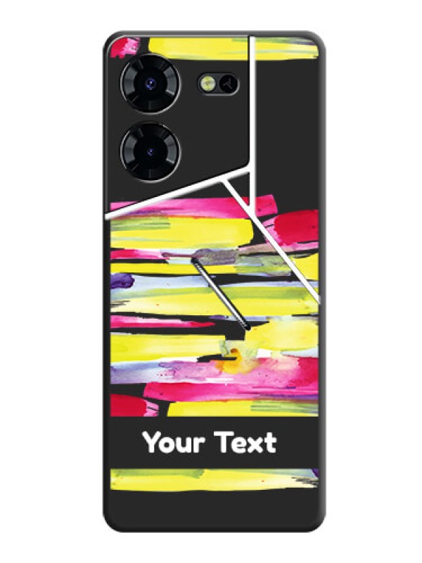 Custom Brush Coloured On Space Black Custom Soft Matte Mobile Back Cover - Pova 5 Pro 5G