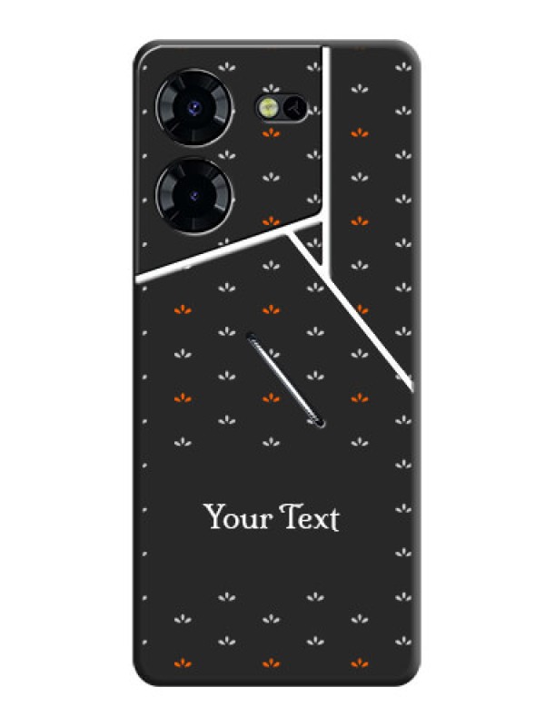 Custom Simple Pattern With Custom Text On Space Black Custom Soft Matte Mobile Back Cover - Pova 5 Pro 5G