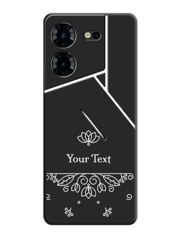 Custom Lotus Garden Custom Text On Space Black Custom Soft Matte Mobile Back Cover - Pova 5 Pro 5G