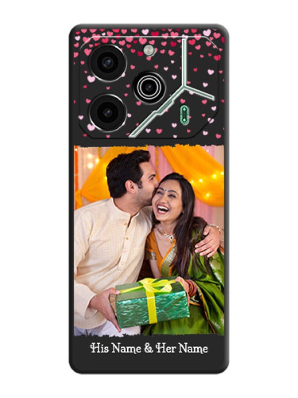 Custom Fall in Love with Your Partner on Photo On Space Black Custom Soft Matte Mobile Back Cover - Pova 6 Pro 5G