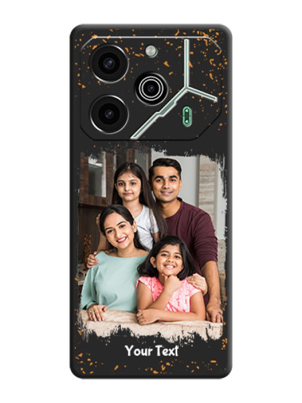 Custom Spray Free Design on Photo On Space Black Custom Soft Matte Mobile Back Cover - Pova 6 Pro 5G