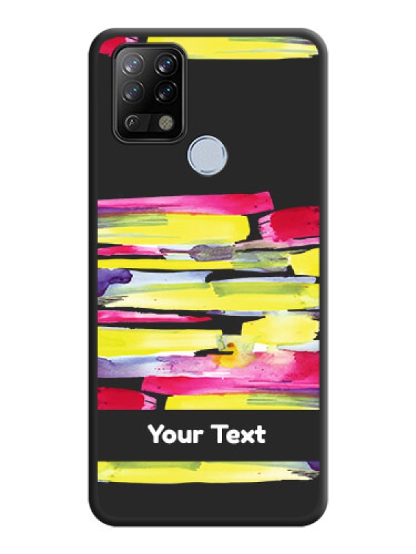 Custom Brush Coloured on Space Black Personalized Soft Matte Phone Covers - Tecno Pova