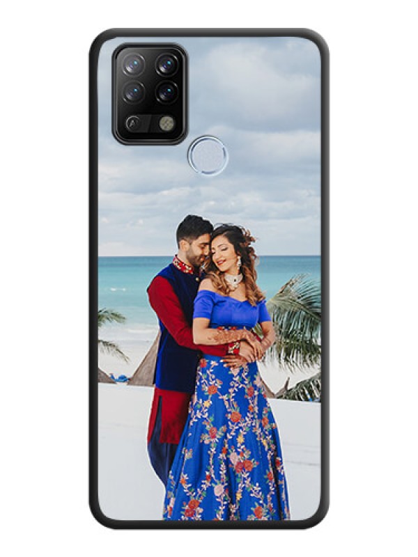 Custom Full Single Pic Upload On Space Black Personalized Soft Matte Phone Covers -Tecno Pova