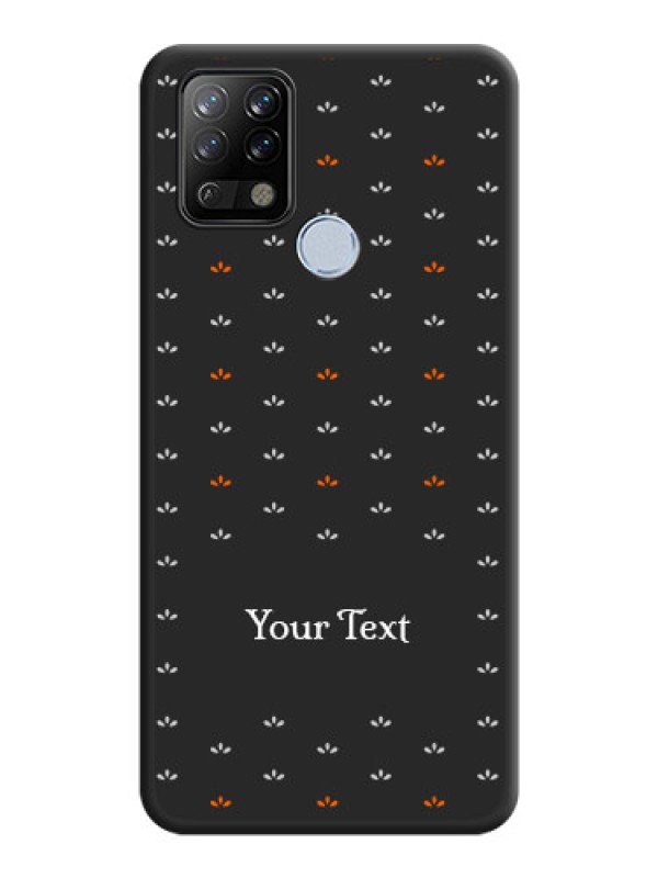 Custom Simple Pattern With Custom Text On Space Black Personalized Soft Matte Phone Covers -Tecno Pova