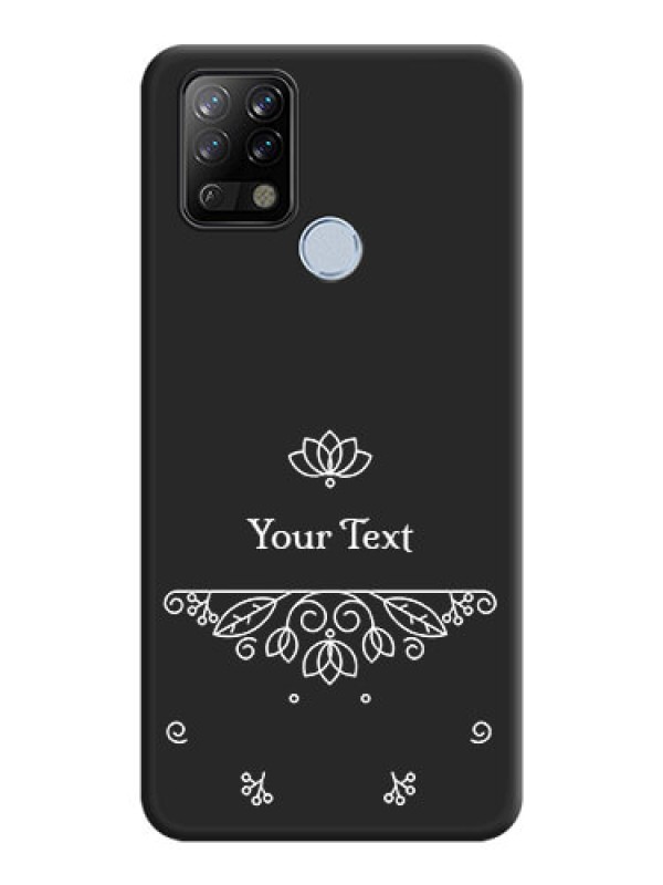 Custom Lotus Garden Custom Text On Space Black Personalized Soft Matte Phone Covers -Tecno Pova
