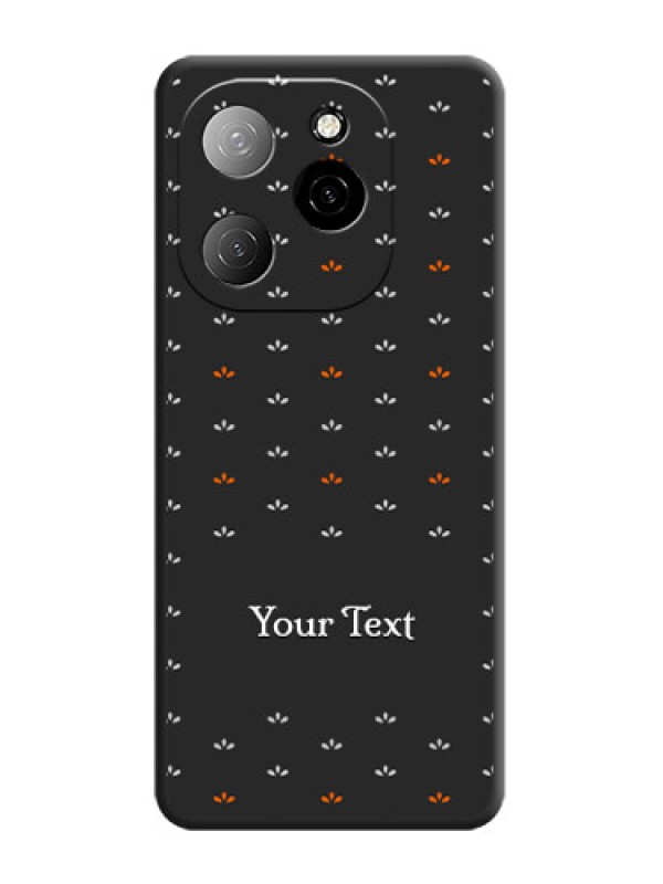 Custom Simple Pattern With Custom Text On Space Black Custom Soft Matte Mobile Back Cover - Spark 20 Pro 5G