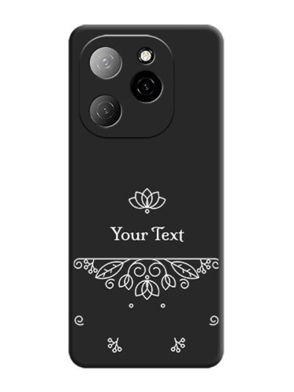 Custom Lotus Garden Custom Text On Space Black Custom Soft Matte Mobile Back Cover - Spark 20 Pro 5G