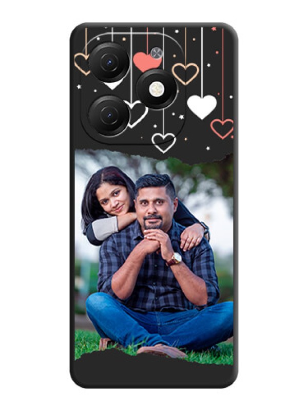 Custom Love Hangings with Splash Wave Picture on Space Black Custom Soft Matte Phone Back Cover - Tecno Spark 20