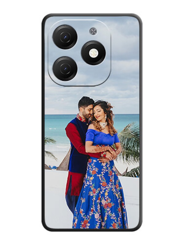 Custom Full Single Pic Upload On Space Black Personalized Soft Matte Phone Covers - Tecno Spark 20