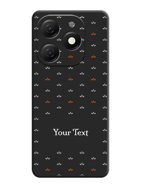 Custom Simple Pattern With Custom Text On Space Black Personalized Soft Matte Phone Covers - Tecno Spark 20