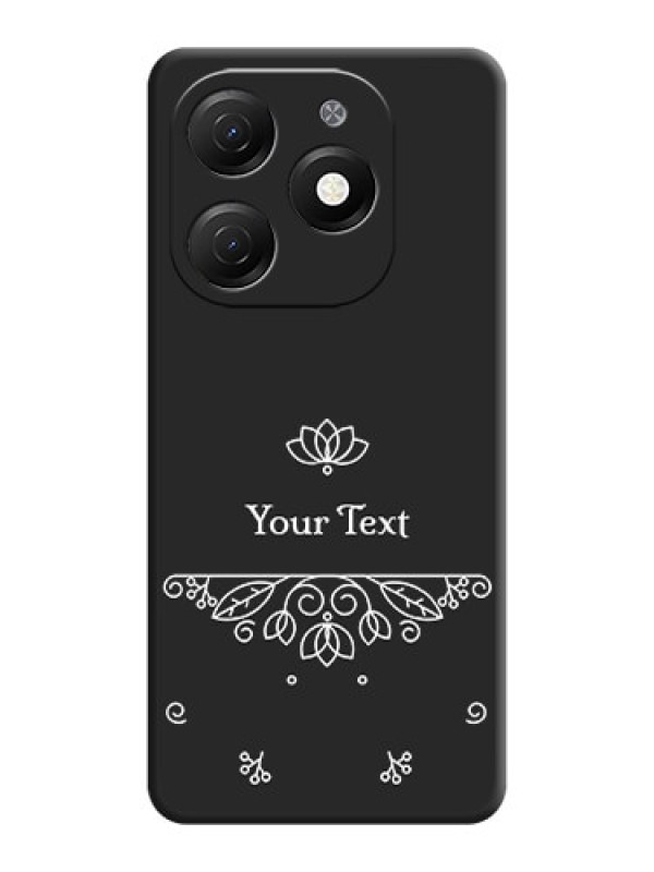 Custom Lotus Garden Custom Text On Space Black Personalized Soft Matte Phone Covers - Tecno Spark 20